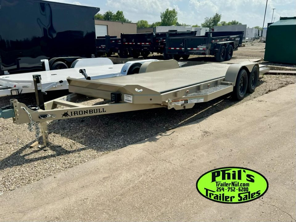New Iron Bull 83X20 TILT TRAILER OPEN CAR HAULER STEEL DECK Equipment Trailer TILT TRAILER