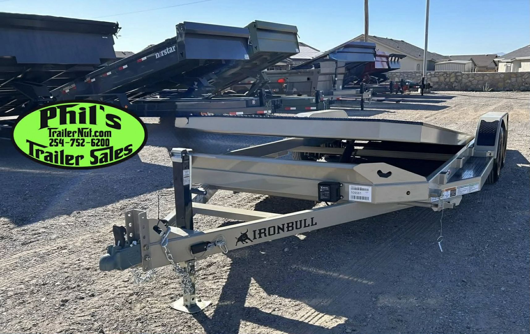 New Iron Bull 83X20 TILT TRAILER OPEN CAR HAULER STEEL DECK Equipment Trailer TILT TRAILER