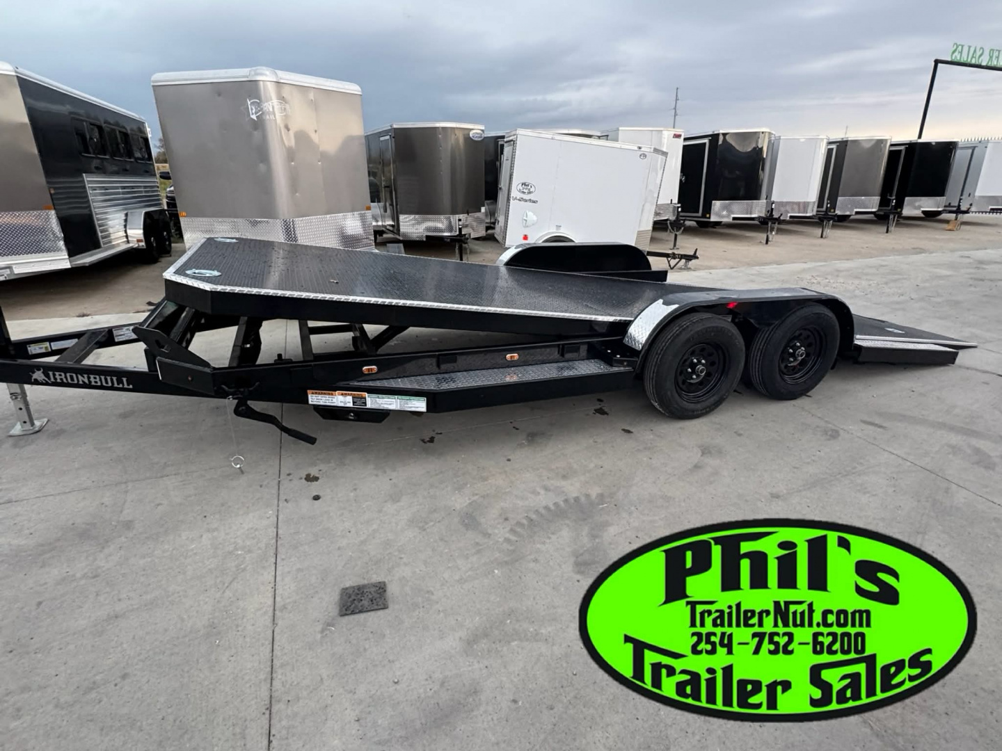 New Iron Bull 83X20 TILT TRAILER OPEN CAR HAULER STEEL DECK Equipment Trailer TILT TRAILER