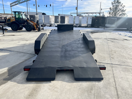 Used 2008 Load Trail 20’ TILT BED flatbed Trailer 2-3500 lb axles=7K, Slide In Ramps