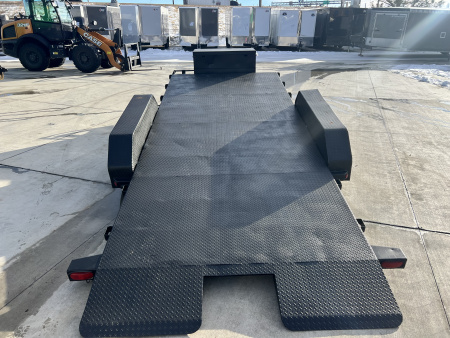 Used 2008 Load Trail 20’ TILT BED flatbed Trailer 2-3500 lb axles=7K, Slide In Ramps