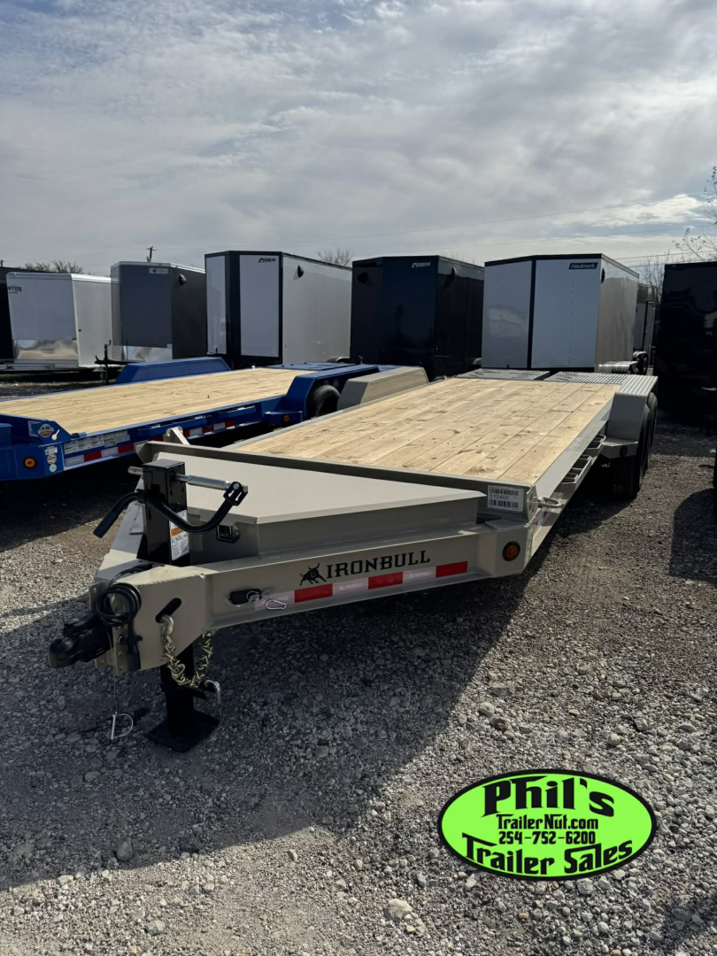 New IRON BULL NEW 20' EQUIPMENT TRAILER OPEN TRAILER UTILITY TRAILERS MEGA RAMP Equipment Trailer