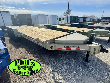 New IRON BULL NEW 20' EQUIPMENT TRAILER OPEN TRAILER UTILITY TRAILERS MEGA RAMP Equipment Trailer