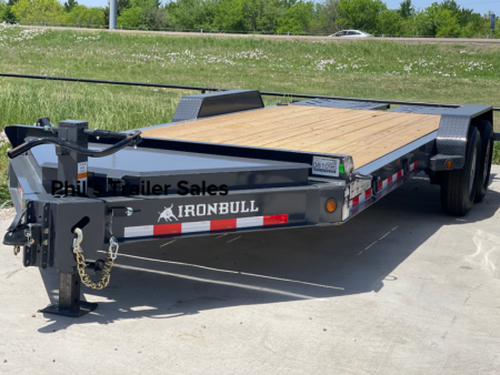 New IRON BULL NEW 20' EQUIPMENT TRAILER OPEN TRAILER UTILITY TRAILERS MEGA RAMP Equipment Trailer