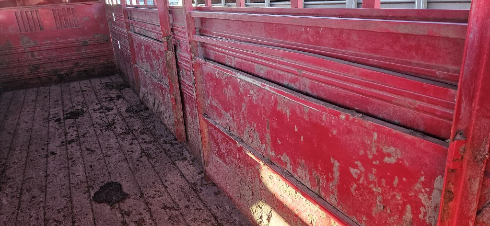 Used 2020 Titan Trailer 6'8 x 24' 1/2 Nose Stock Trailer