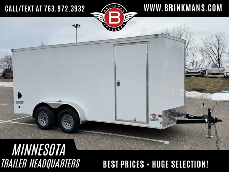 New Haulmark 7x16 Tandem Enclosed Cargo Trailer - RAMP DOOR!