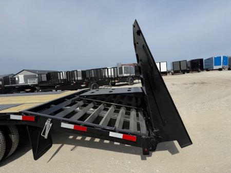 New 2026 H&H 102"x25'+5' 22.5k Heavy Duty Low Profile Dovetail Super Deluxe Ramps Gooseneck Deckover Trailer