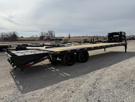 New 2026 H&H 102"x25'+5' 22.5k Heavy Duty Low Profile Dovetail Super Deluxe Ramps Gooseneck Deckover Trailer