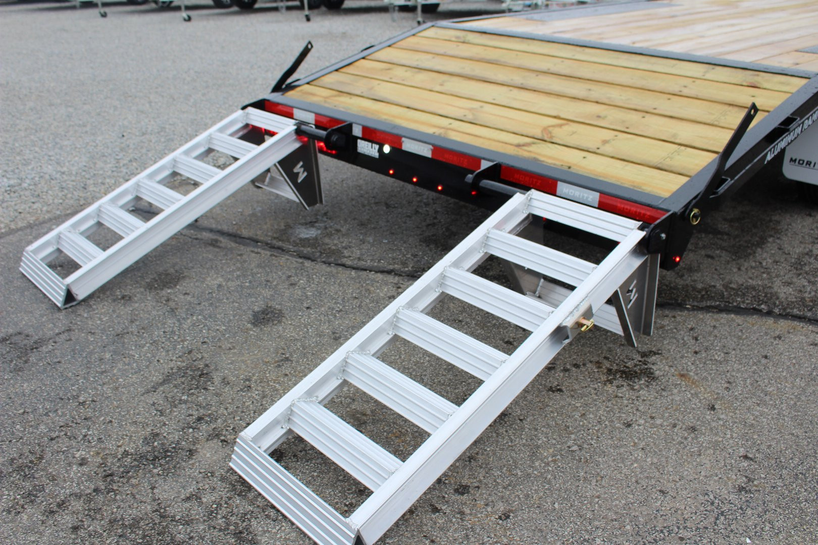 New 2026 Moritz 8' 6" x 18' + 4' Deckover Flatbed w/ Beavertail - Aluminum Ramps - 14,000# GVW