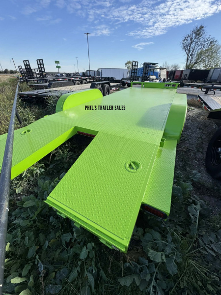 New 2025 Stanley Trailers 83X24 OPEN CAR HAULER Car Hauler EQUIPMENT TRAILER SPLIT TAIL UPGRADED 6K AXLES