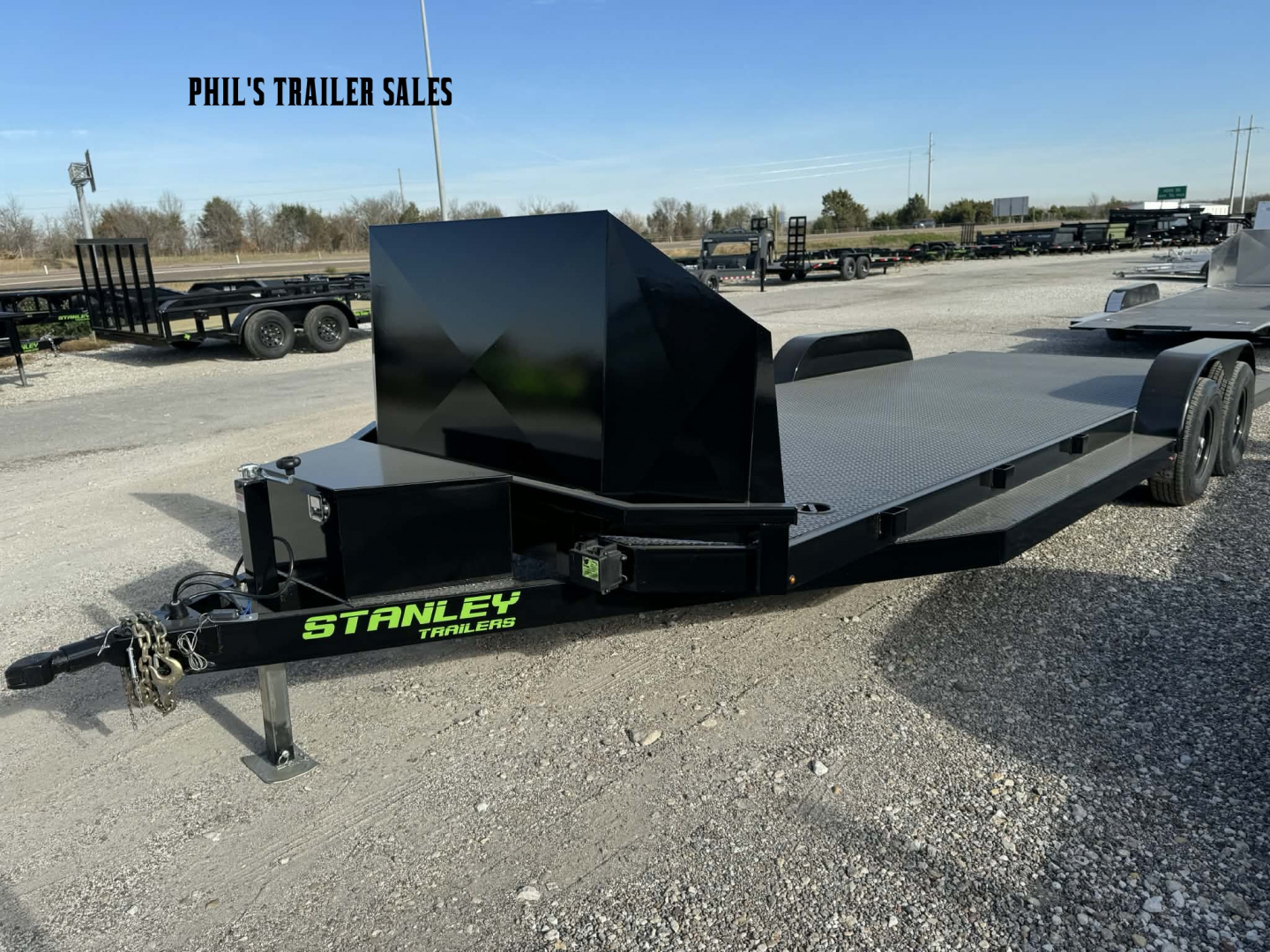 New Stanley Trailers 83X24 OPEN CAR HAULER Car Hauler EQUIPMENT TRAILER SPLIT TAIL UPGRADED 6K AXLES & ROCK SHIELD