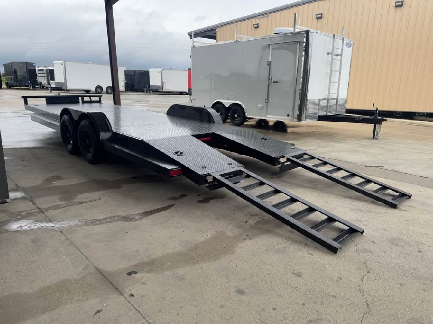 New Stanley Trailers 83X24 OPEN CAR HAULER Car Hauler EQUIPMENT TRAILER SPLIT TAIL UPGRADED 6K AXLES & ROCK SHIELD