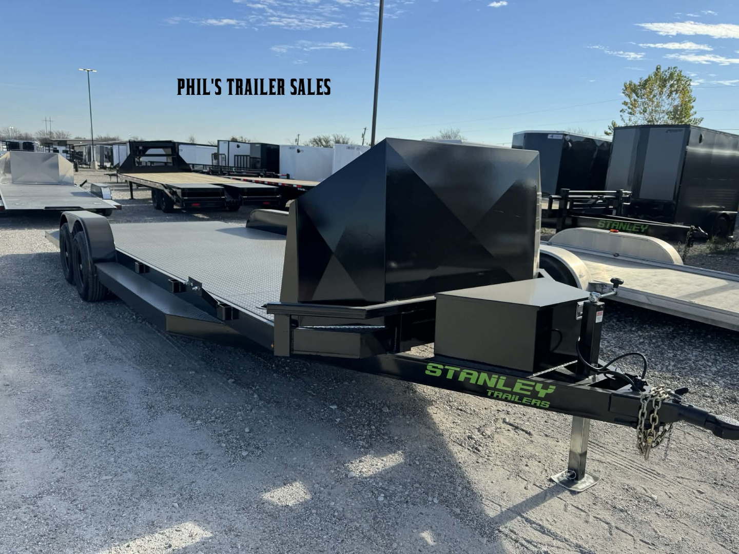 New Stanley Trailers 83X24 OPEN CAR HAULER Car Hauler EQUIPMENT TRAILER SPLIT TAIL UPGRADED 6K AXLES & ROCK SHIELD