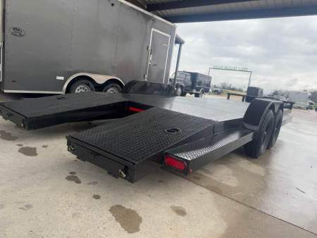 New Stanley Trailers 83X24 OPEN CAR HAULER Car Hauler EQUIPMENT TRAILER SPLIT TAIL UPGRADED 6K AXLES & ROCK SHIELD