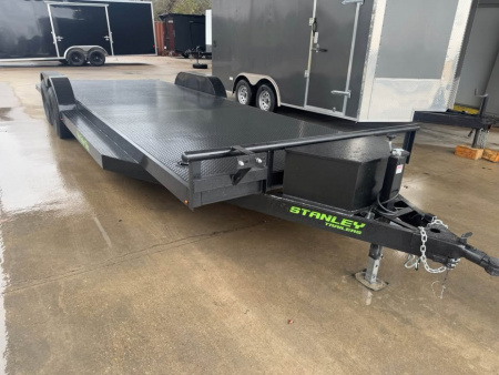 New Stanley Trailers 83X24 OPEN CAR HAULER Car Hauler EQUIPMENT TRAILER SPLIT TAIL UPGRADED 6K AXLES & ROCK SHIELD