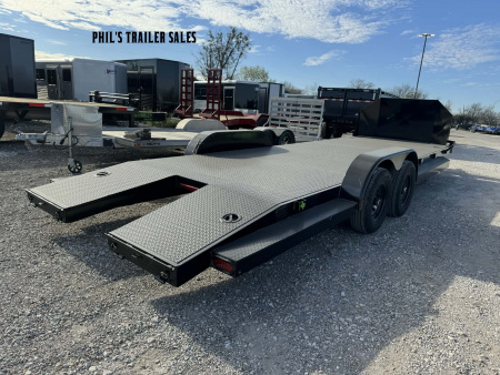 New Stanley Trailers 83X24 OPEN CAR HAULER Car Hauler EQUIPMENT TRAILER SPLIT TAIL UPGRADED 6K AXLES & ROCK SHIELD