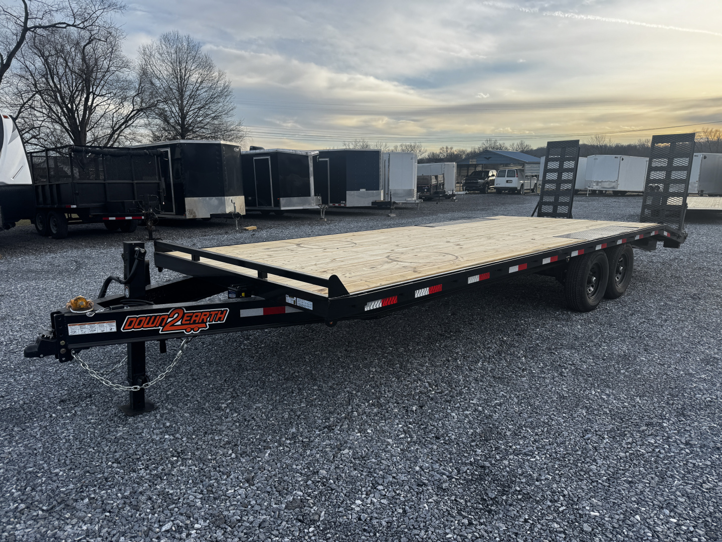 New 2026 Down 2 Earth Trailers DTE824DO7B-1 24 Foot 14K Deckover Equipment Trailer