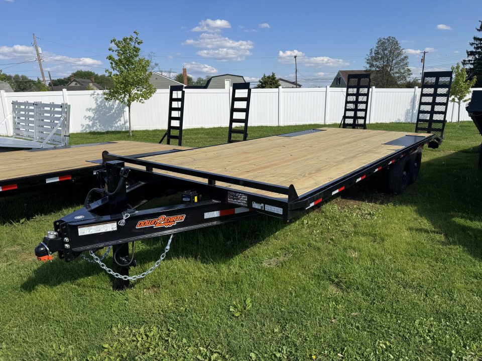 New 2026 Down 2 Earth Trailers DTE824DO7B-1 24 Foot 14K Deckover Equipment Trailer