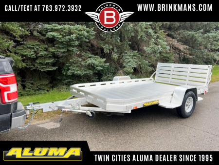 New 2026 Aluma 77X12 Utility Trailer - Bi Fold Tailgate!