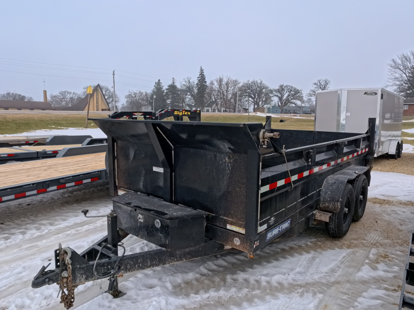 Used 2019 Sure-Trac 83 x 14 USED Dump Trailer with 14,000 lb. GVWR and 4 New 10 Ply Tires