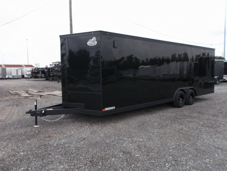 New 2026 Covered Wagon Trailers 8.5x24 Enclosed Cargo Trailer / Car Hauler / 7ft Int / 5200# Axles / Extra Wide Ramp / 48" Side Door / Black Out Package