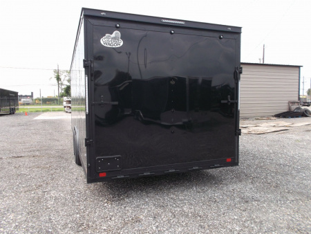 New 2026 Covered Wagon Trailers 8.5x24 Enclosed Cargo Trailer / Car Hauler / 7ft Int / 5200# Axles / Extra Wide Ramp / 48" Side Door / Black Out Package