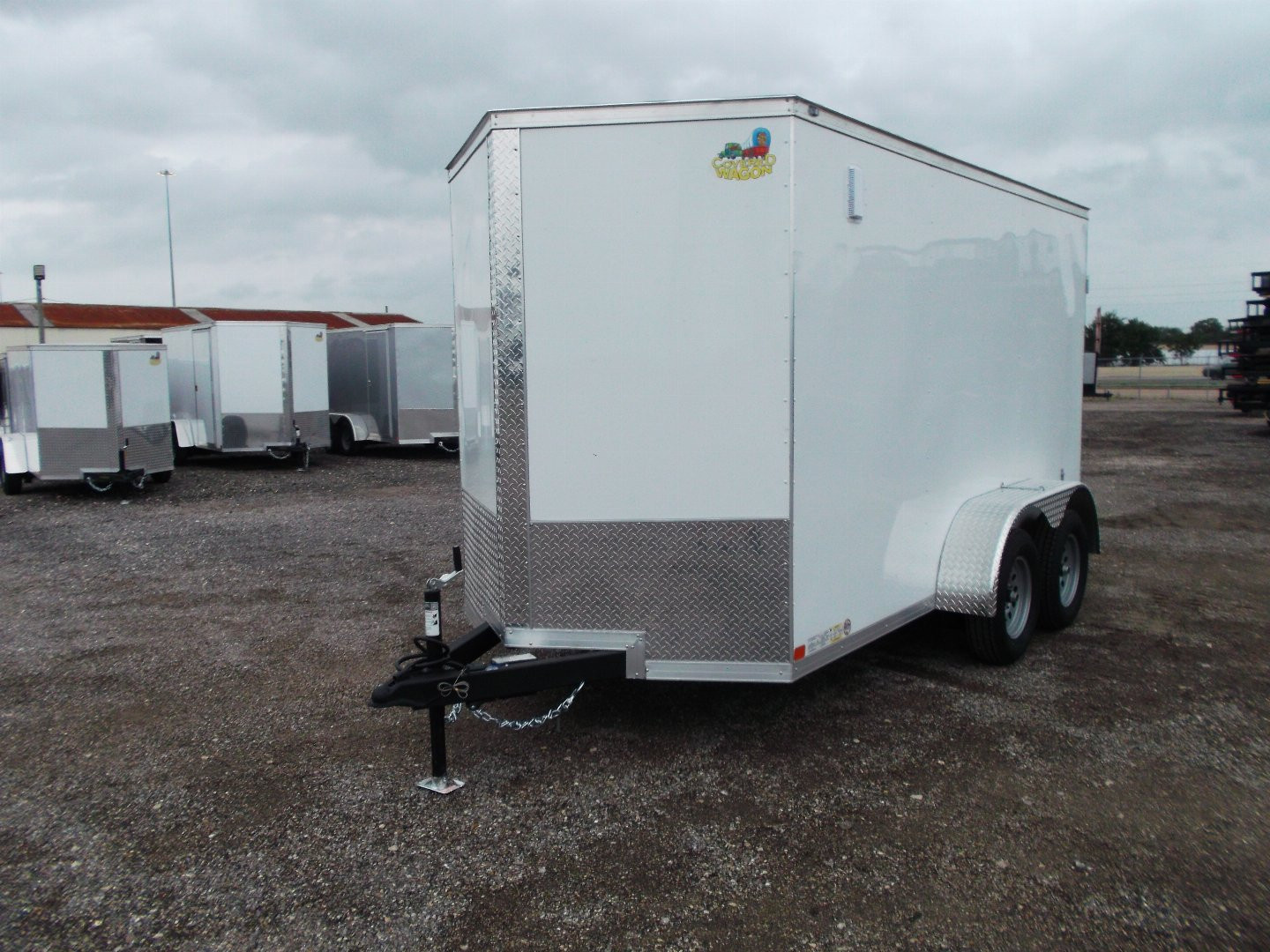 New 2026 Covered Wagon Trailers 6x12 Cargo Trailer / Enclosed Trailer / 6'6" Interior / Extra Wide Ramp / RV Door / .080 White Poly Core Semi-Screwless Exterior
