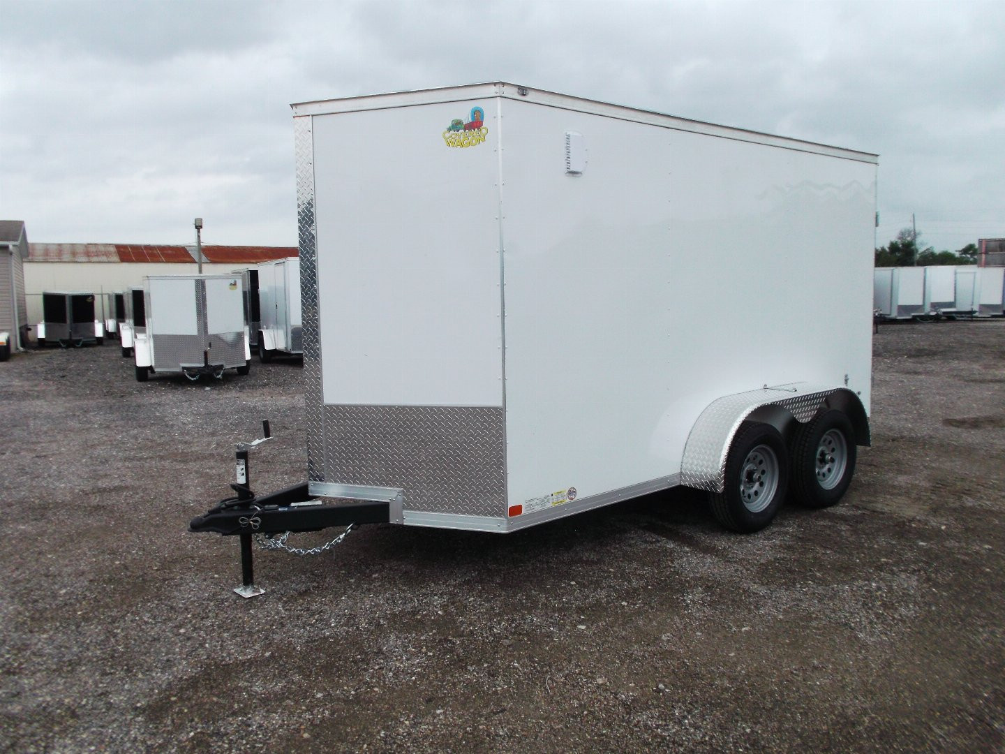 New 2026 Covered Wagon Trailers 6x12 Cargo Trailer / Enclosed Trailer / 6'6" Interior / Extra Wide Ramp / RV Door / .080 White Poly Core Semi-Screwless Exterior