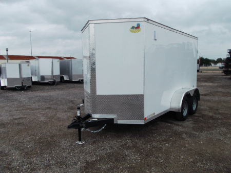 New 2026 Covered Wagon Trailers 6x12 Cargo Trailer / Enclosed Trailer / 6'6  Interior / Extra Wide Ramp / RV Door / .030 White Exterior