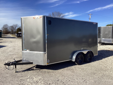 Used 2025 H&H Trailers 7x14 Flat Top V-Nose Cargo / Enclosed Trailer, 7K