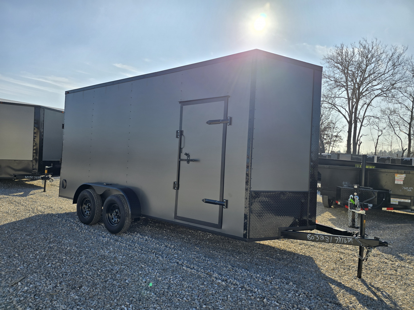 New 2026 Mammoth 7x16 TA Cargo / Enclosed Trailer, 7'6" interior height , 35k axles, .080 polycore exterior
