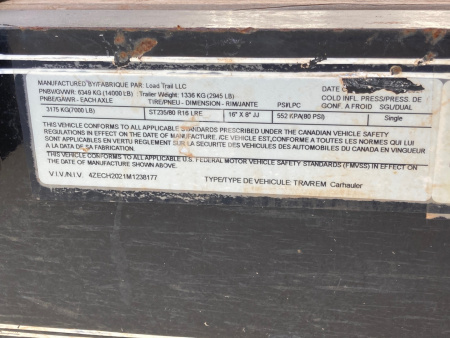 Used 2021 Load Trail XH83x20 Equipment Trailer