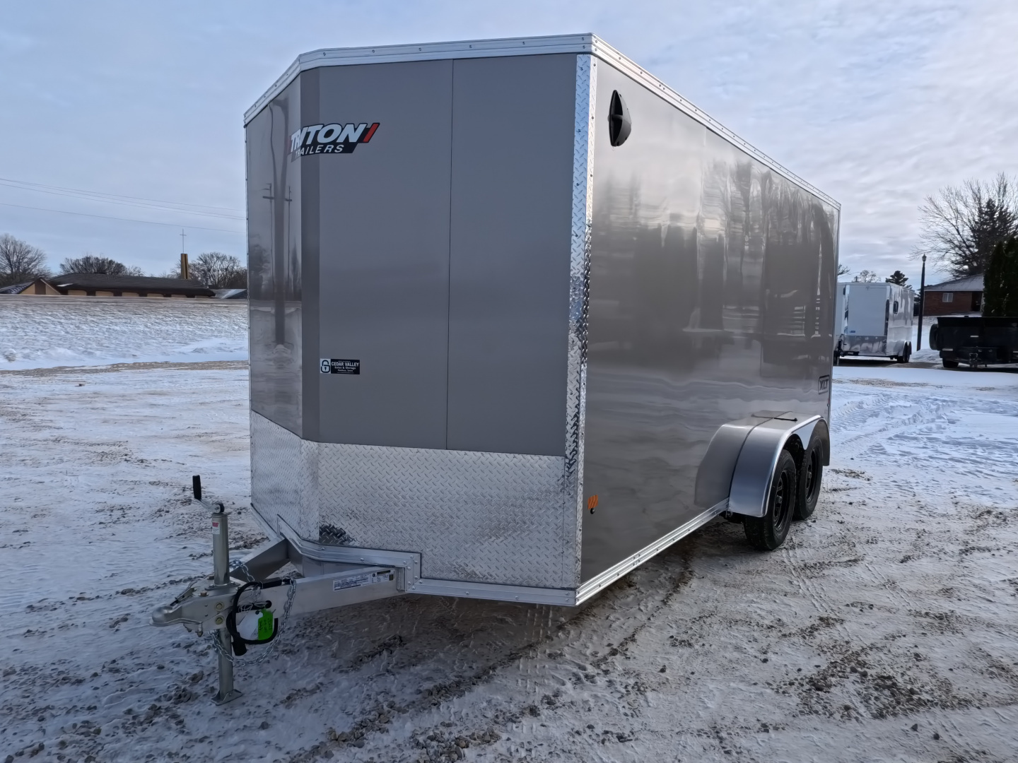 New 2026 Triton 7 x 16 XLT Cargo / Enclosed Trailer With Tandem Spring Axles and Steel Wheels