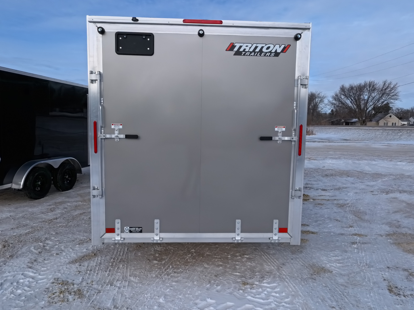 New 2026 Triton 7 x 16 XLT Cargo / Enclosed Trailer With Tandem Spring Axles and Steel Wheels