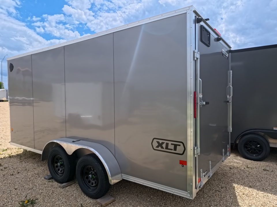 New 2026 Triton 7 x 16 XLT Cargo / Enclosed Trailer With Tandem Spring Axles and Steel Rims