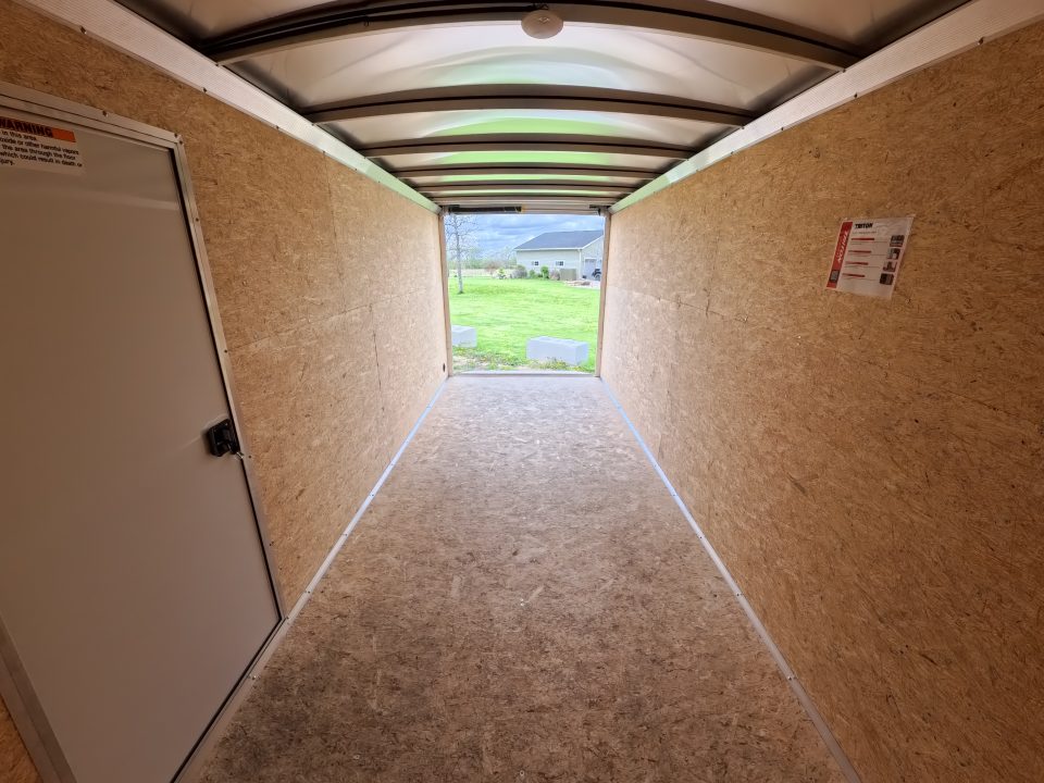 New 2026 Triton 7 x 16 XLT Cargo / Enclosed Trailer With Tandem Spring Axles and Steel Rims
