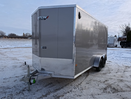 New 2026 Triton 7 x 16 XLT Cargo / Enclosed Trailer With Tandem Spring Axles and Steel Wheels