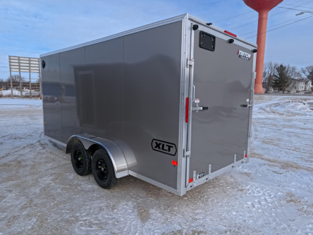 New 2026 Triton 7 x 16 XLT Cargo / Enclosed Trailer With Tandem Spring Axles and Steel Wheels
