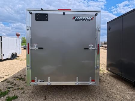 New 2026 Triton 7 x 16 XLT Cargo / Enclosed Trailer With Tandem Spring Axles and Steel Rims