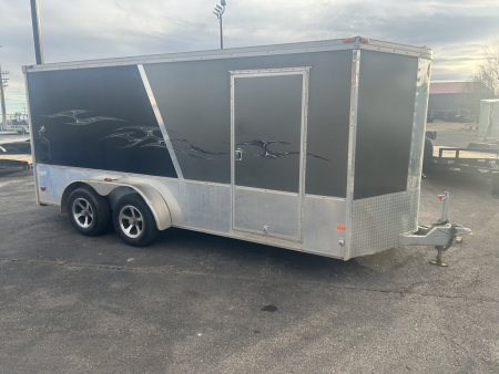 Used 2015 Wells Cargo 7x16 Cargo / Enclosed Trailer