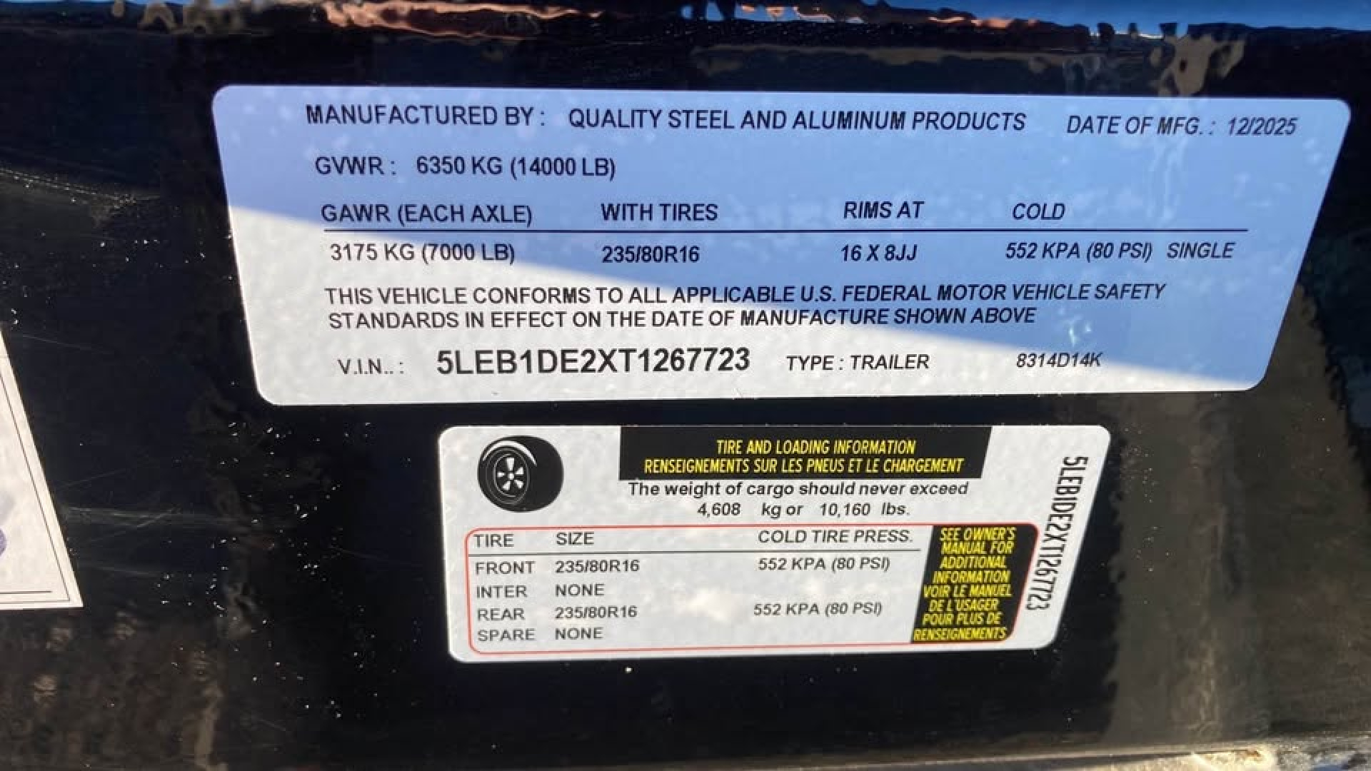 New 2026 Quality Steel and Aluminum 7x14 Dump Trailer