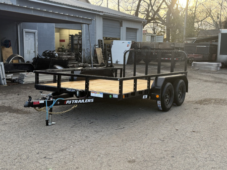 New 2026 PJ Trailers 83" x 12' Tandem Axle Channel (UL) Utility Trailer