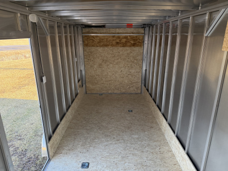 New 2026 7 X 19 Lightning 2 Place Enclosed Snowmobile Trailer Tandem Axle with 7ft Interior - Plain Model