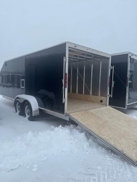 New 2026 7x22 Enclosed Hybrid Aluminum Snowmobile Trailer