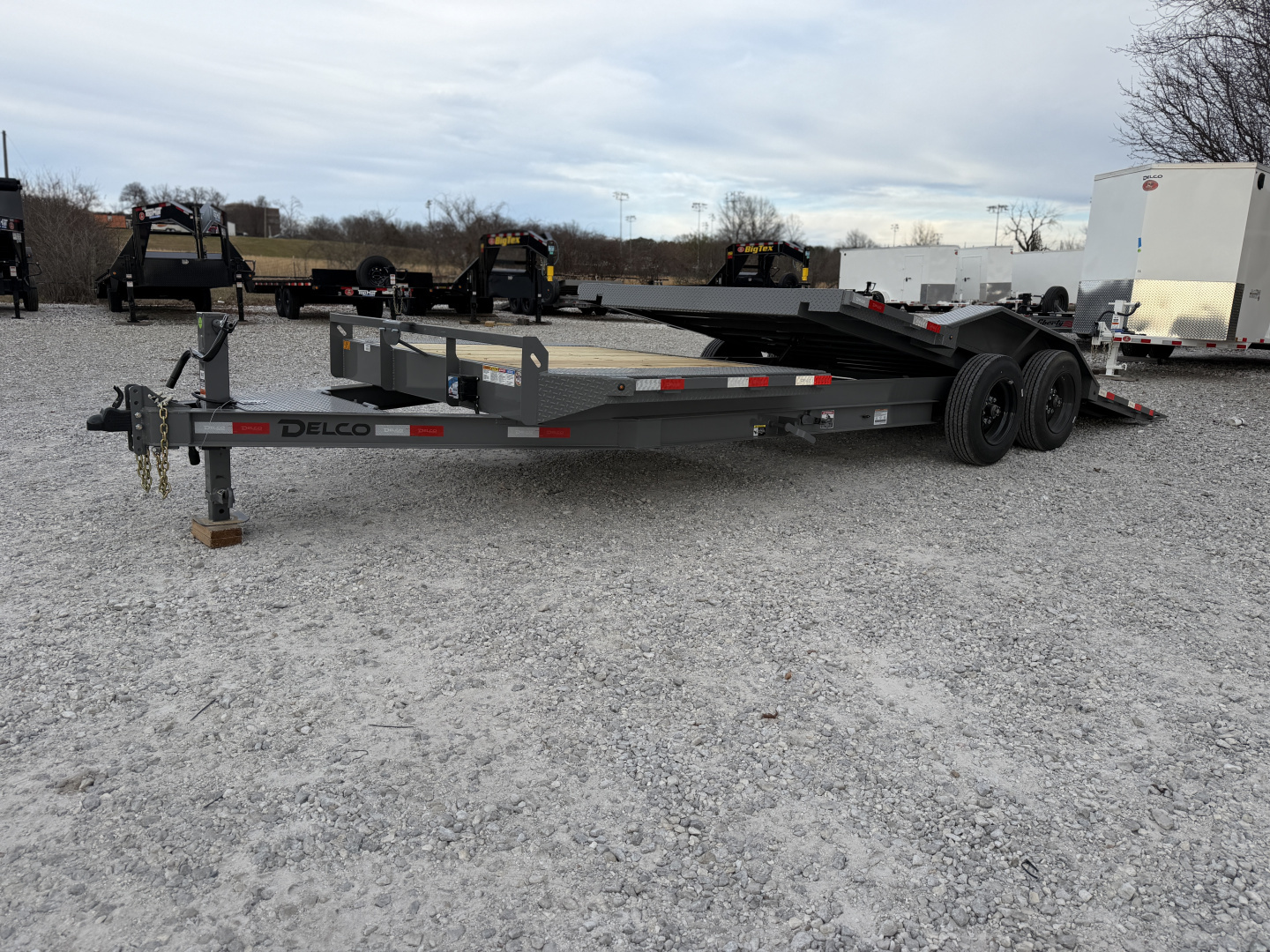 New Delco Trailers DELCO 18K TILT 102"X22" DRIVE OVER FENDERS Tilt Trailer