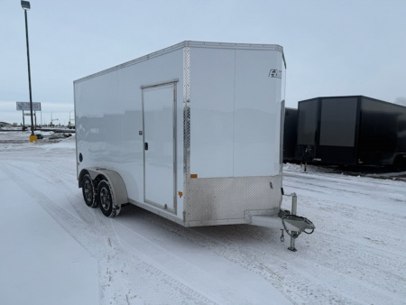 Used 2022 E-Z Hauler EZEC7X14+24-IF W/REAR RAMP DOOR Cargo / Enclosed Trailer