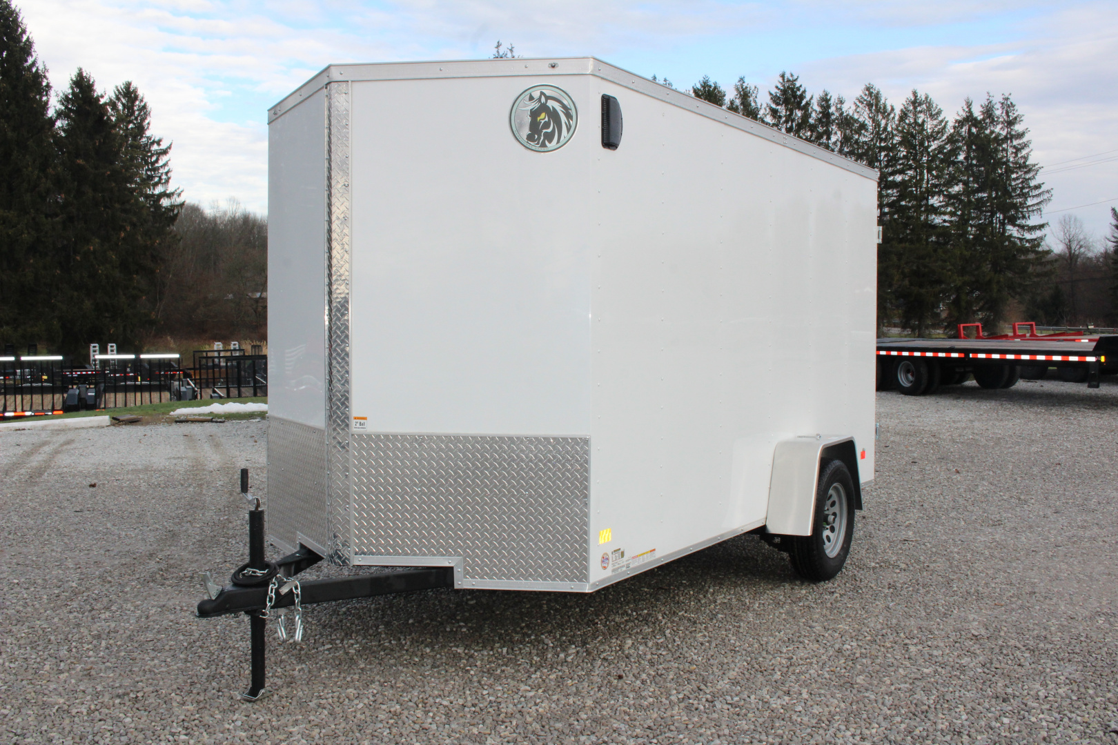 New 2026 Darkhorse Cargo 6' x 12' Enclosed Trailer - Double Rear Doors - 6.5' Interior Height - 2990# GVW