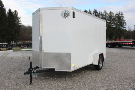New 2026 Darkhorse Cargo 6' x 12' Enclosed Trailer - Double Rear Doors - 6.5' Interior Height - 2990# GVW