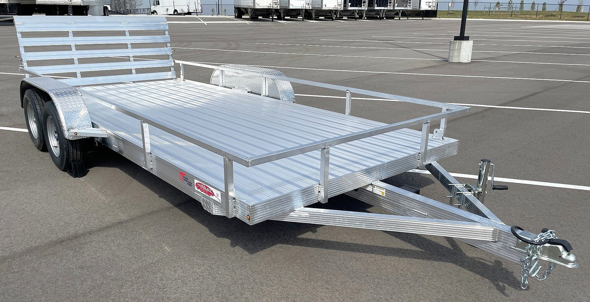 New Cherokee Aluminum 81" x 16' Tandem Axle Utility Trailer: 7000 GVWR, 36" Ramp Gate
