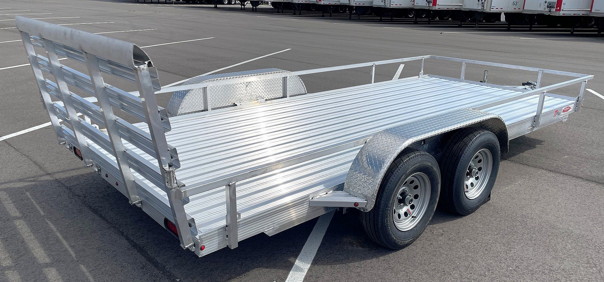New Cherokee Aluminum 81" x 16' Tandem Axle Utility Trailer: 7000 GVWR, 36" Ramp Gate
